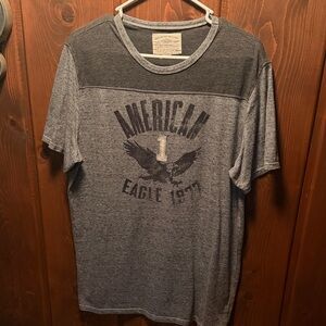 American Eagle Outfitters Men's Charcoal Graphic Tee